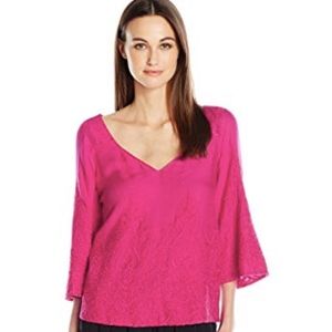 Rebecca Minkoff Bell Sleeve Embroidered Top